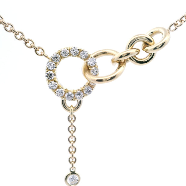 Asymmetrical Diamond Lariat Necklace