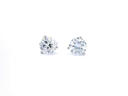 1.42ctw Lab-Diamond Martini Style 3-Prong Stud Earrings