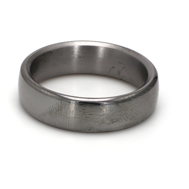 Comfort-Fit Polished Plain Metal Band