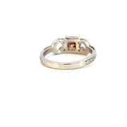 Vintage Buckle Orange-Brown Diamond Ring