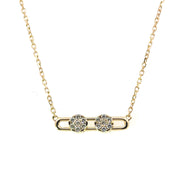 Yellow Gold And Diamond Dedicated Slide Pendant Necklace