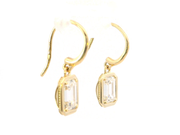 TACORI Emerald-Cut Diamond French Wire Drop Earrings