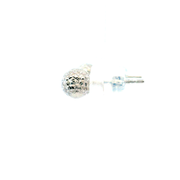 Platinum Faceted Bead Lunar Stud Earrings