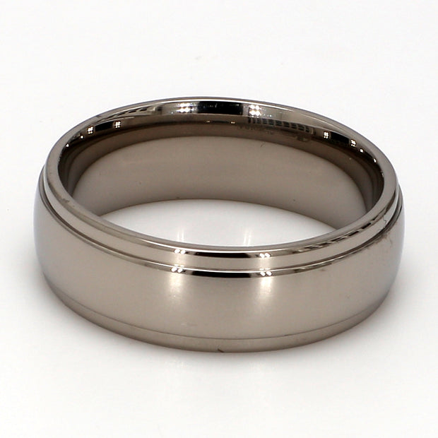 Comfort-Fit Polished Plain Metal Band