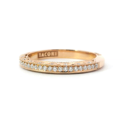 TACORI Classic Crescent Channel-Set Milgrain Half-Way Band