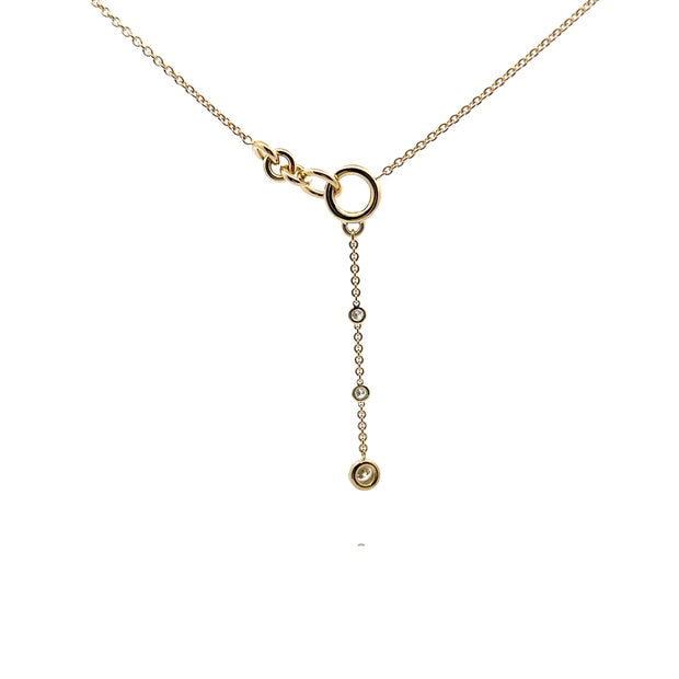 Asymmetrical Diamond Lariat Necklace