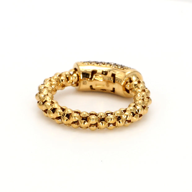 Brown/Yellow Stretch Diamond Fashion Ring