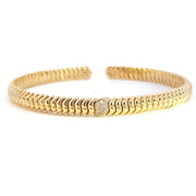 Gold & Diamond Cuff Bracelet