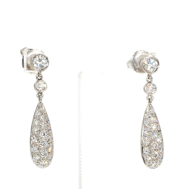 Lady's Diamond diamond 18KWG Earring
