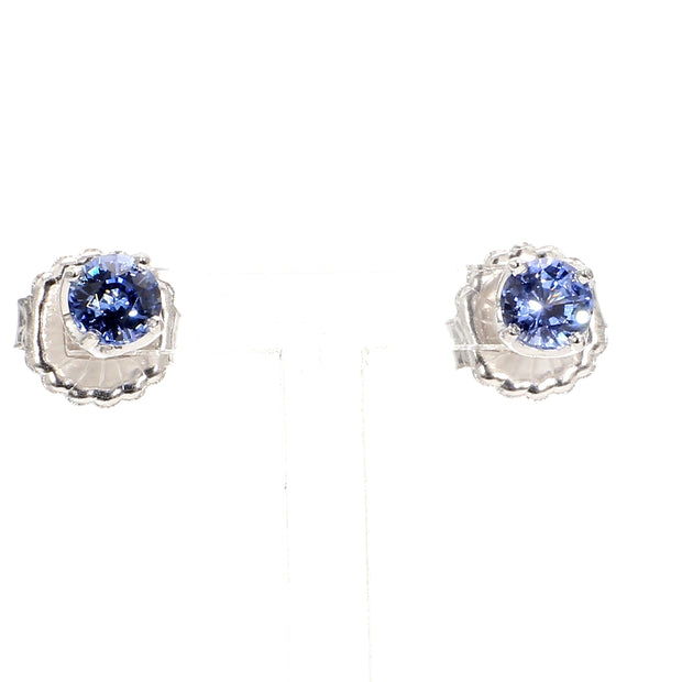 Sapphire Stud Gemstone Earrings