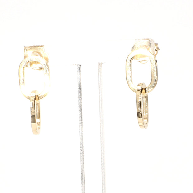 Interlocking Oval Metal Earrings