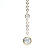 Asymmetrical Diamond Lariat Necklace