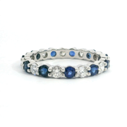 Alternating Sapphire Eternity Band