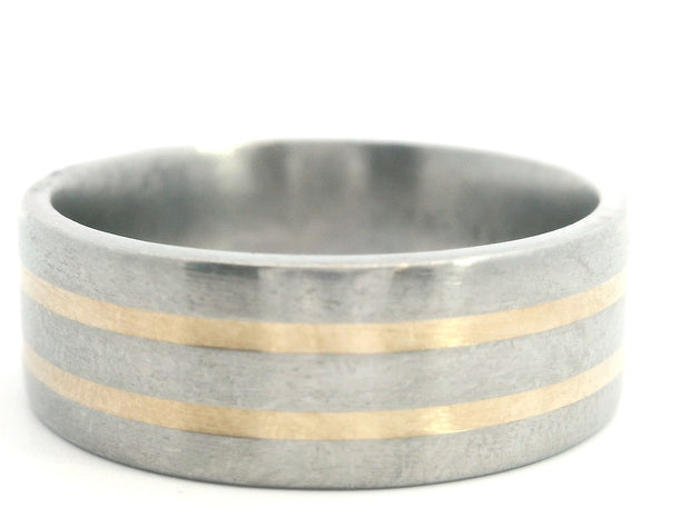 Striped Matte Plain Metal Band