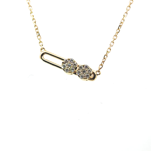 Yellow Gold And Diamond Dedicated Slide Pendant Necklace