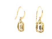 TACORI Emerald-Cut Diamond French Wire Drop Earrings