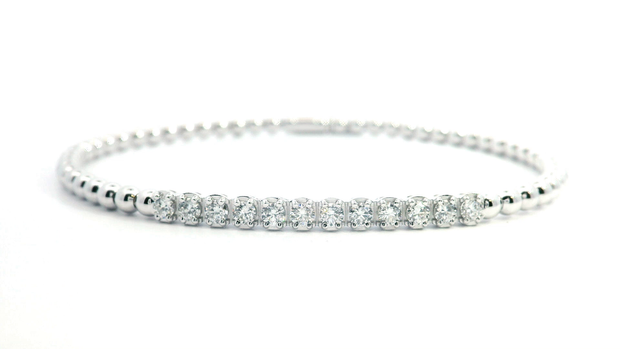 Beaded Stretch Diamond Bracelet