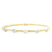 Flexible gold and diamond bracelet