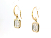 TACORI Emerald-Cut Diamond French Wire Drop Earrings