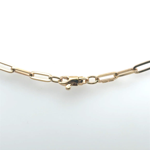 18K Solid Paperclip Chain