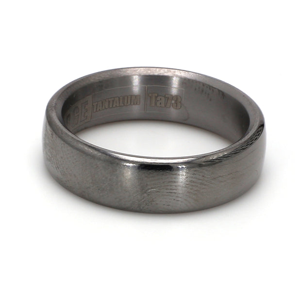 Comfort-Fit Polished Plain Metal Band