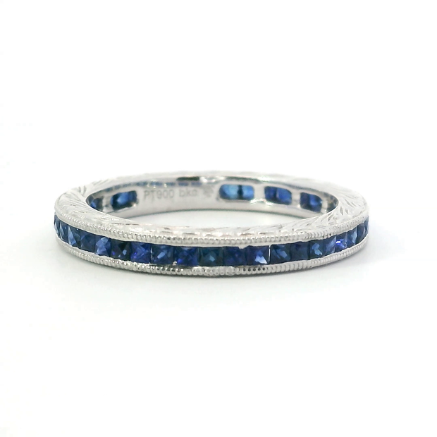 Channel-Set Sapphire Eternity Band