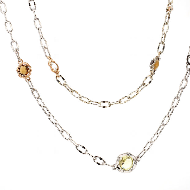 Double Strand Gemstone Necklace