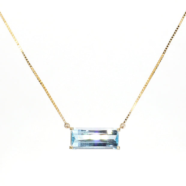 Sky-Blue Quartz Gemstone Necklace